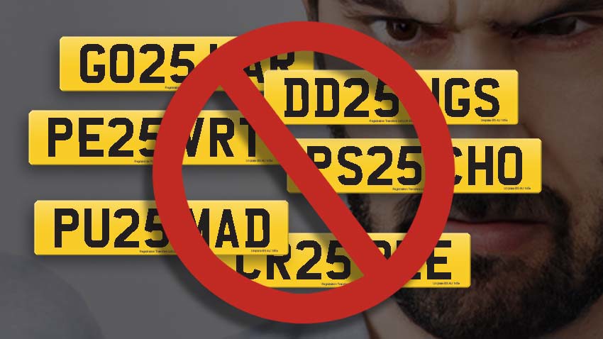 Banned plates