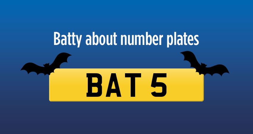 BAT 5 number plate