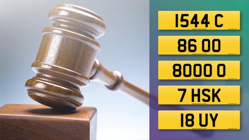 The top 5 number plates sold at DVLA Auction in January 2025