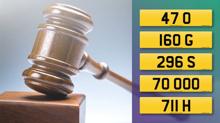 The top 5 number plates sold at DVLA Auction in November 2024