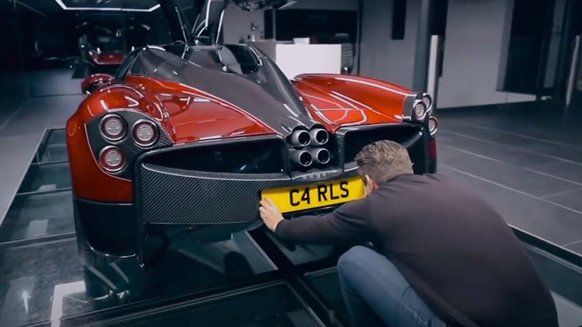 Applying a personal number plate to a car