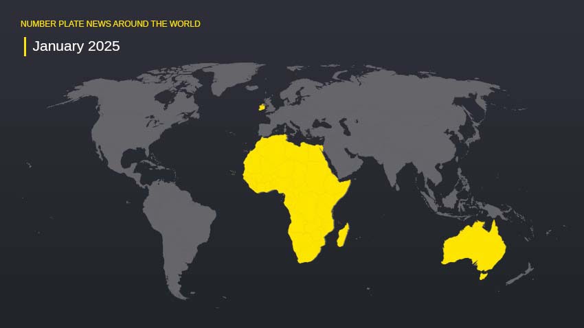 January 2025 world number plate news