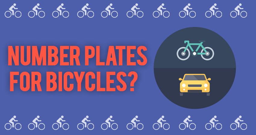 Number plates for bicycles graphic