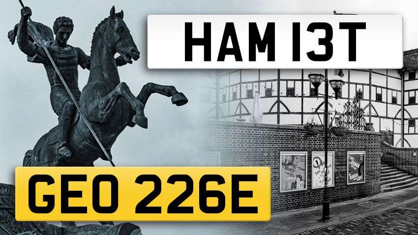 Number plates HAM 13T and GEO 226E