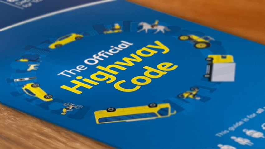 Close-up of the Highway Code booklet