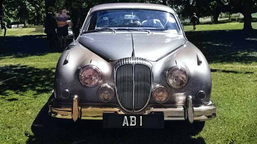 Vintage vehicle bearing the registration AB 1