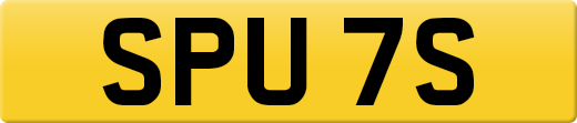 Private number plate SPU 7S