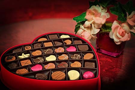 Valentines ideas - chocolates and flowers