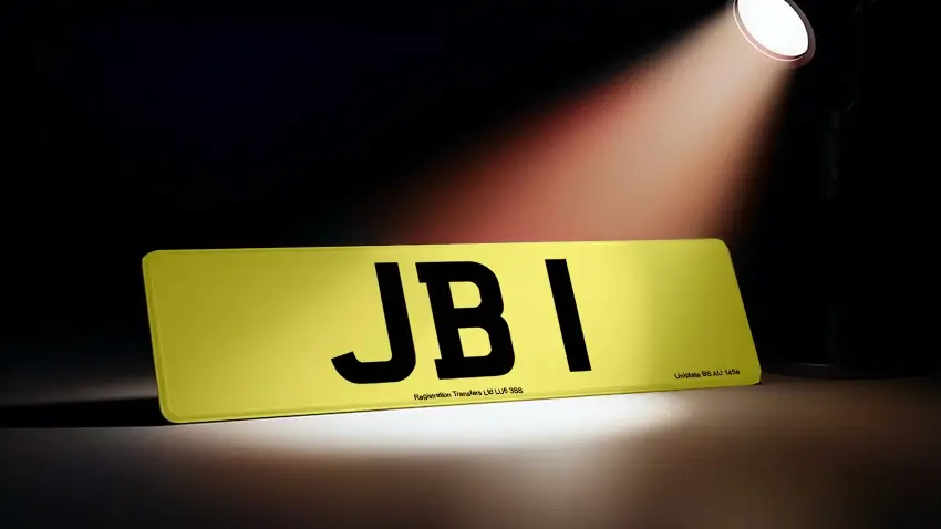 JB 1 breaks the record for UK's most expensive number plate
