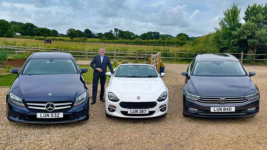 Martin Lundy-Lester with his private number plates