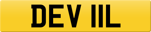 Private number plate DEV 1L