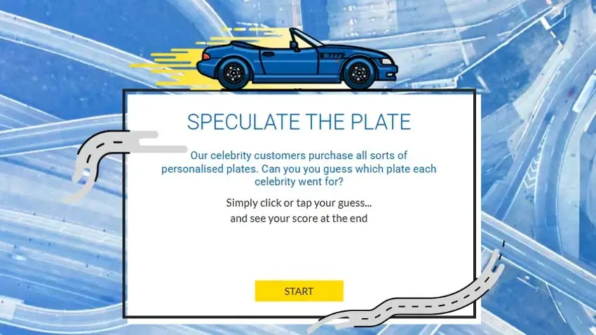 Celebrity number plate quiz