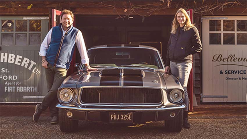 Jodie Kidd with James Martin