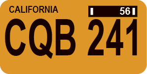 American number plate CQB 241