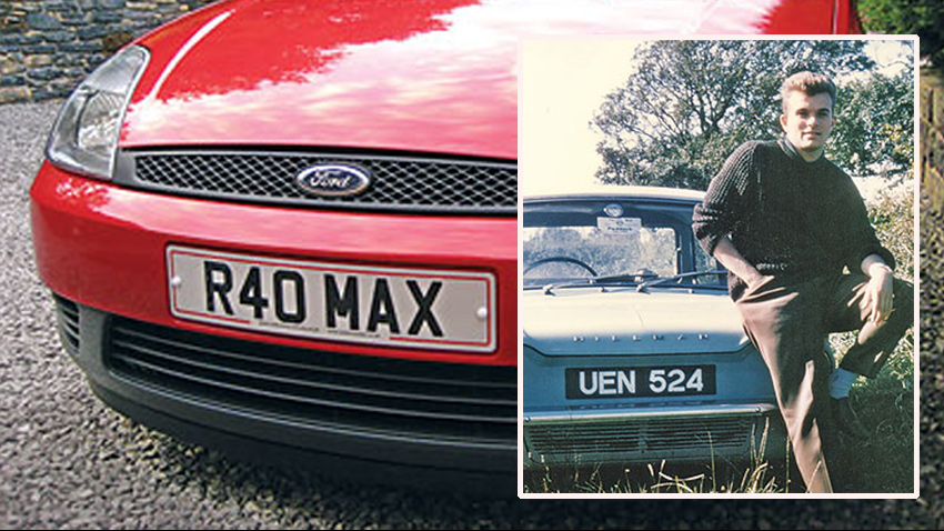 Rod Lomax and his personal number plate
