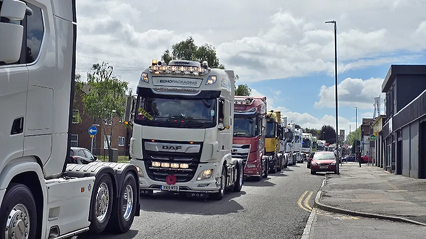 Convoy of lorries