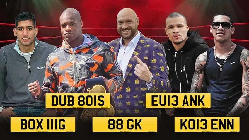 Famous boxers and their private numberplates