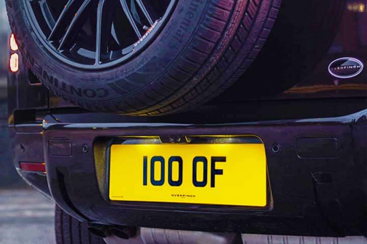 Overfinch's number plate 100 OF