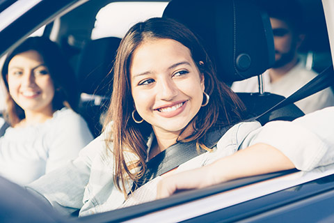 Colleagues sharing a car journey
