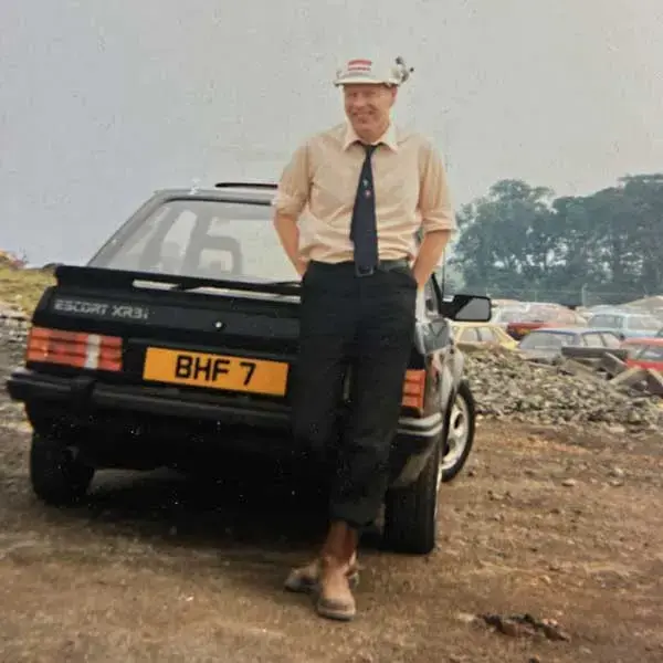 Brian Holmes Featherstone's Ford Escort XR3 bearing registration BHP 7
