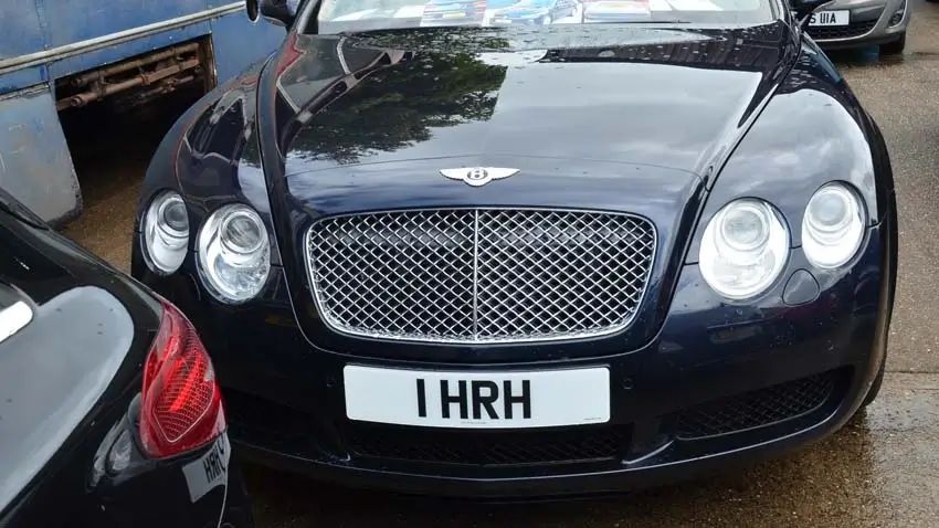 1 HRH number plate