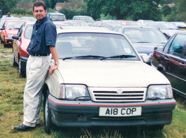 Chris with number plate A18 COP