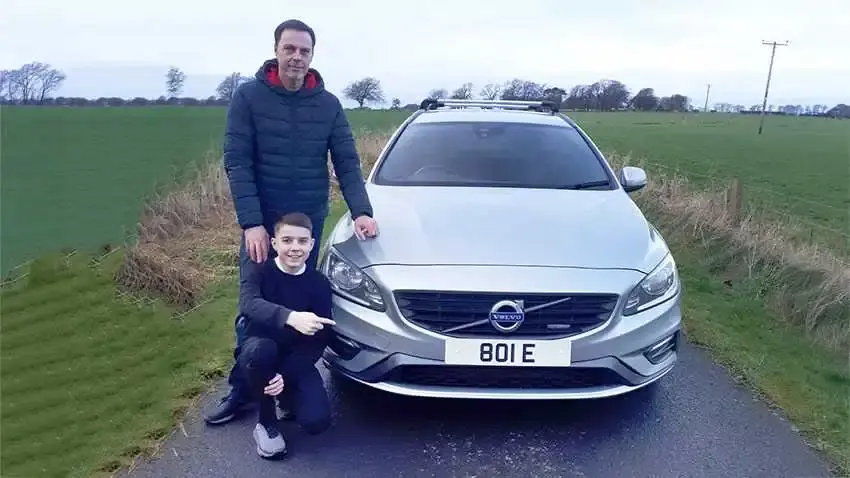 Gordon and Ethan MacDonald with registration 801 E