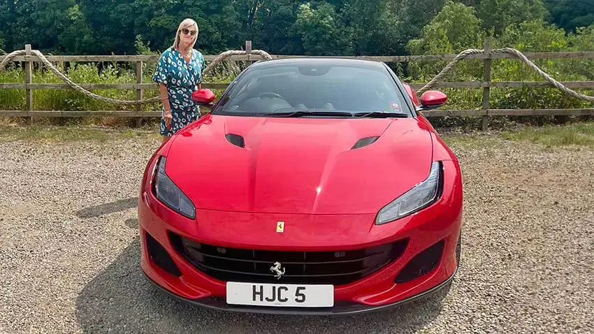 Helen Campey with registration HJC 5