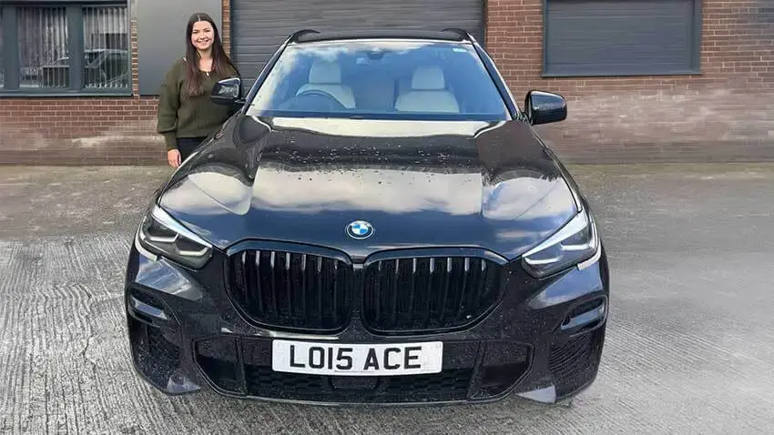 Lois Campey with registration LO15 ACE