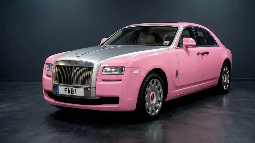 A Rolls-Royce Ghost bearing the registration FAB 1